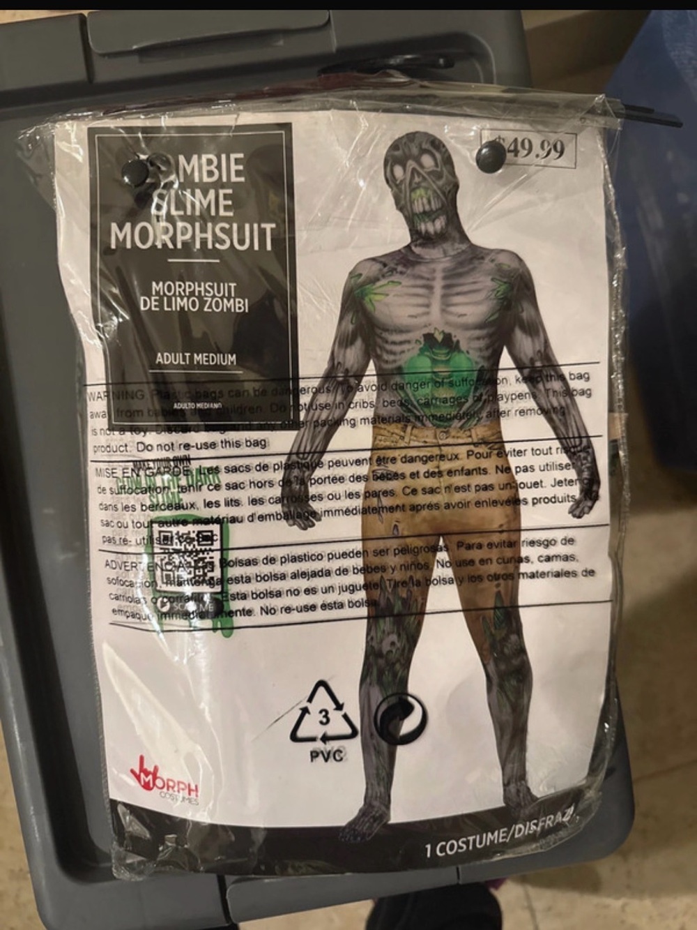 Morphe Zombie Slime Halloween Costume - Green & Black